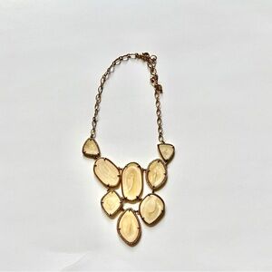 Chic Gold and Cream Statement Necklace